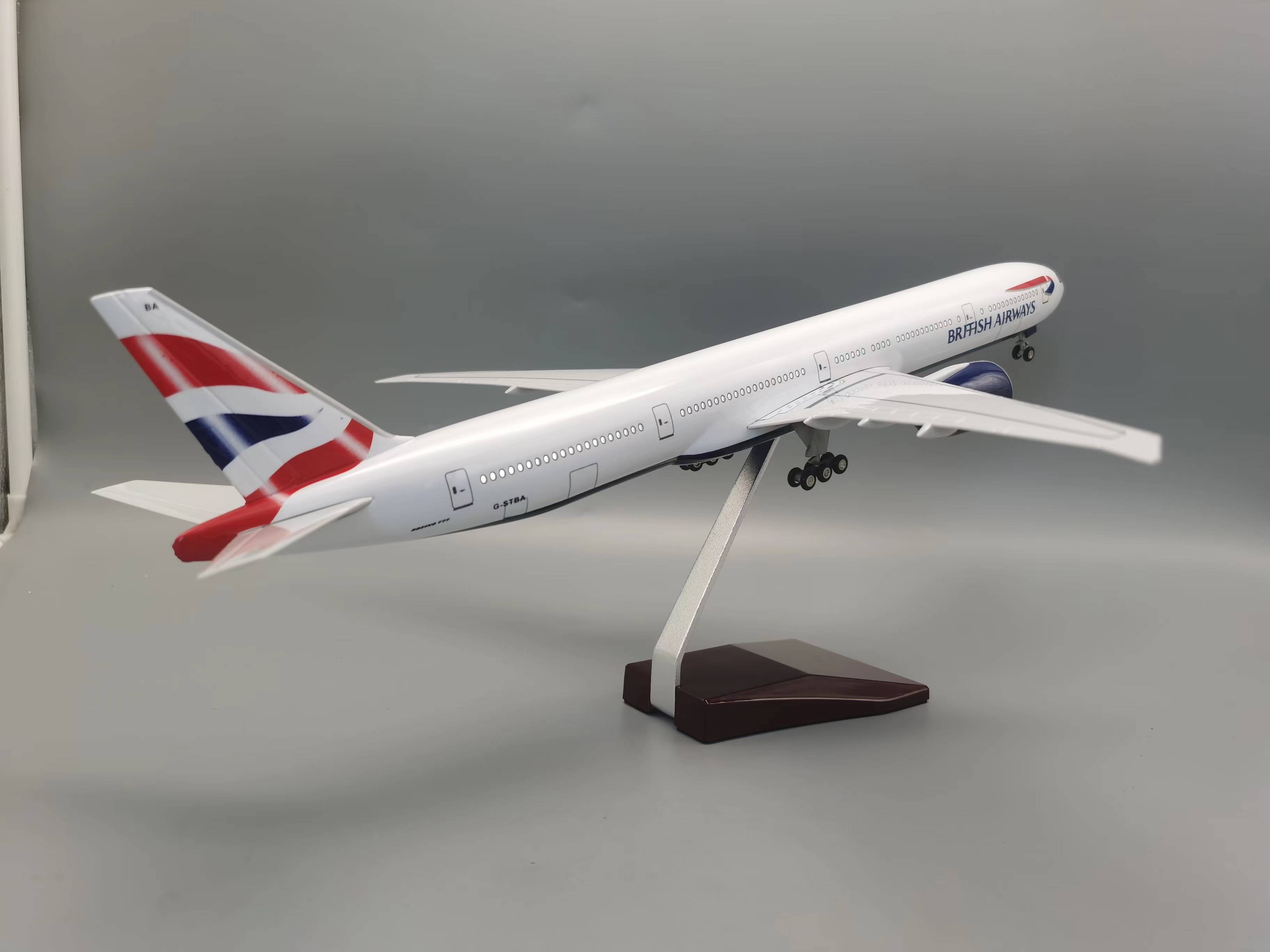 الطائرات B777 الخطوط الجوية ال - مراجعة Model Airplane Plastic وسعره